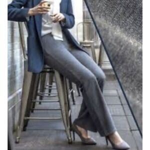 BETABRAND Pants •S• Gray Dress Pant Yoga Straight Leg Metallic NWOT